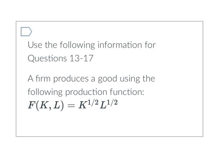 Solved Use the following information for Questions 13-17 A | Chegg.com