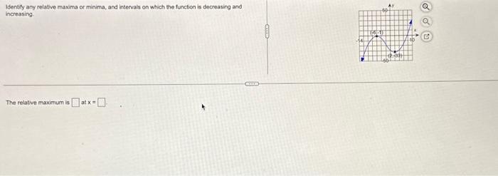 Solved Identify Any Relative Maxima Or Minima And Intervals 0345