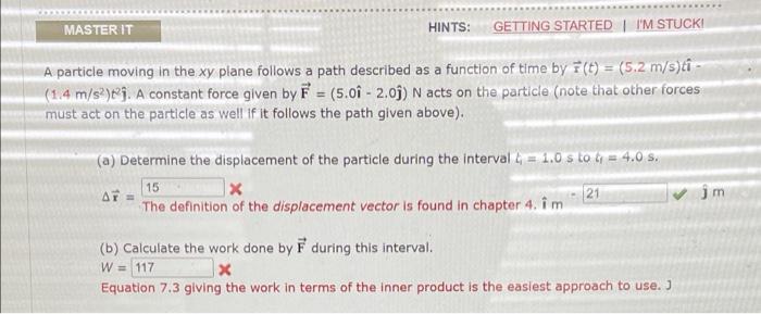 Solved Example 78 Work Done by a Constant Force A particle | Chegg.com