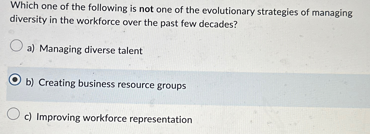 Solved Which one of the following is not one of the | Chegg.com