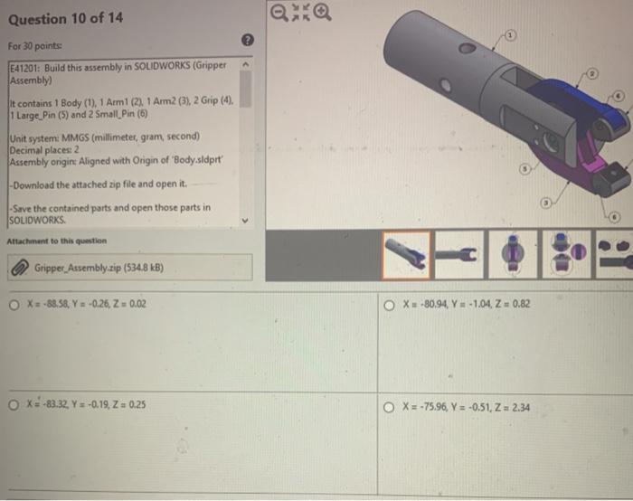 Solidworks 2024 gripper assembly