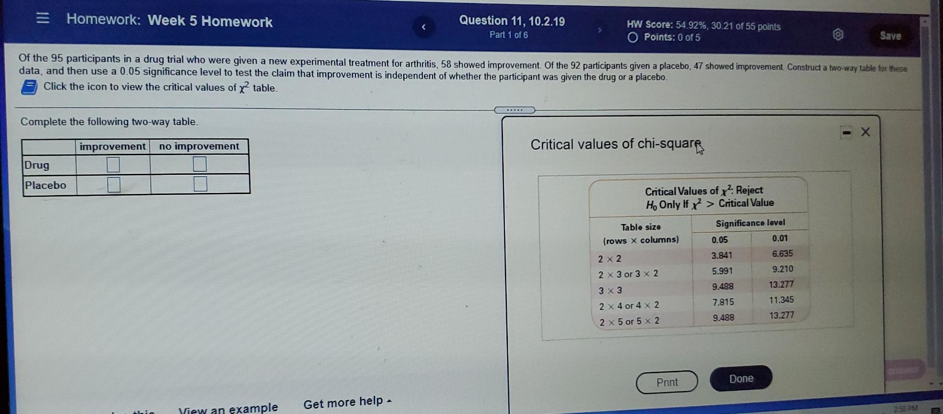 Solved = Homework: Week 5 Homework Question 11, 10.2.19 Part | Chegg.com