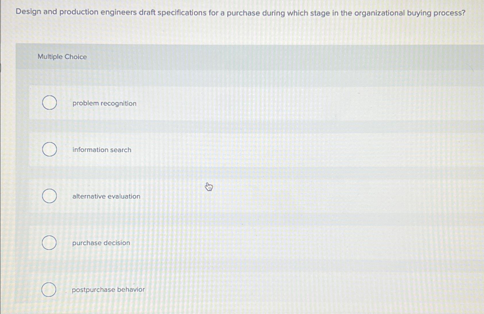 Solved Design and production engineers draft specifications | Chegg.com