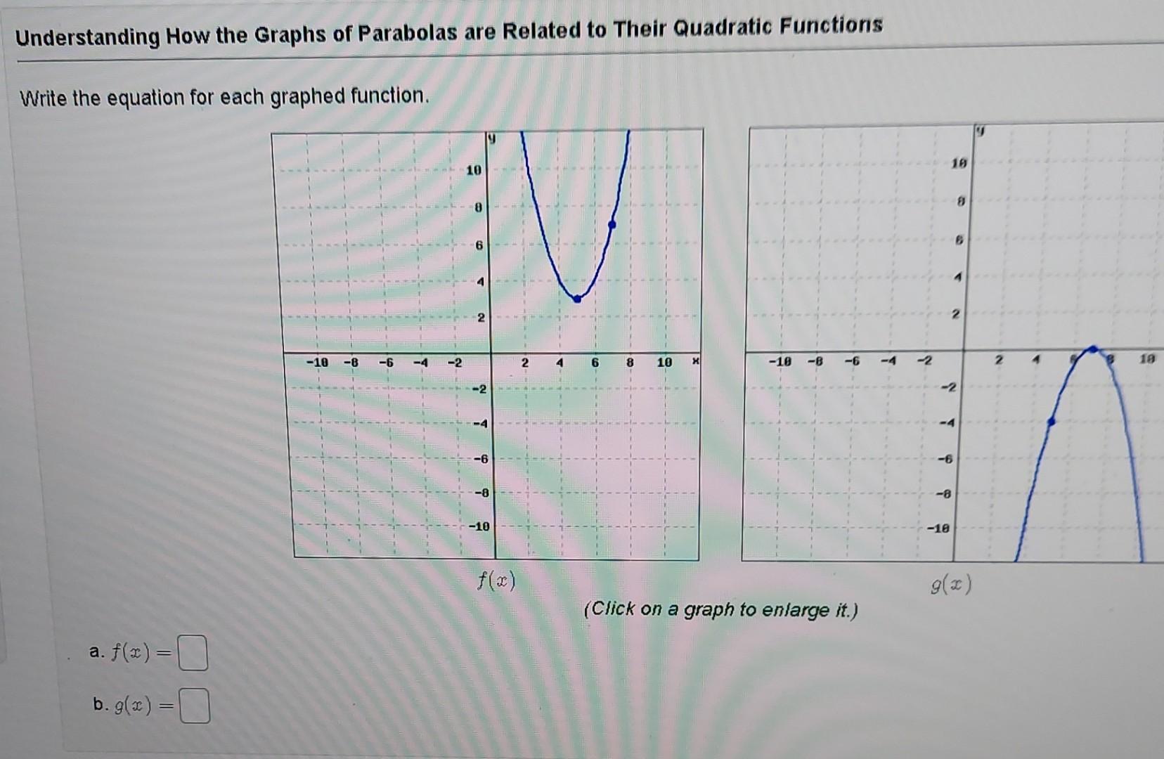 Solved Write The Equation For Each Graphed Function. (Click | Chegg.com