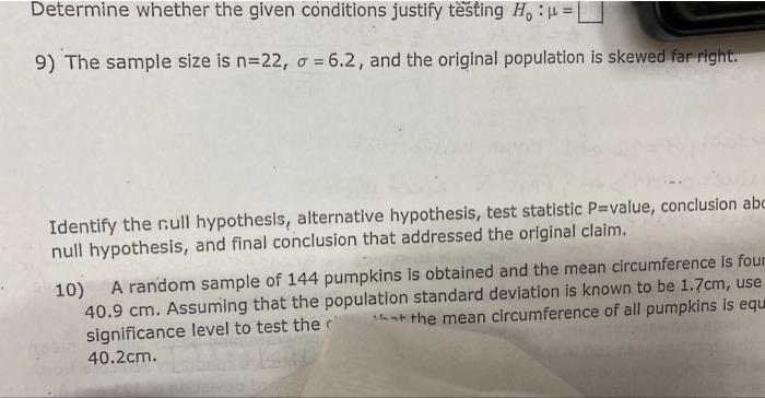 Solved Determine whether the given conditions justify | Chegg.com