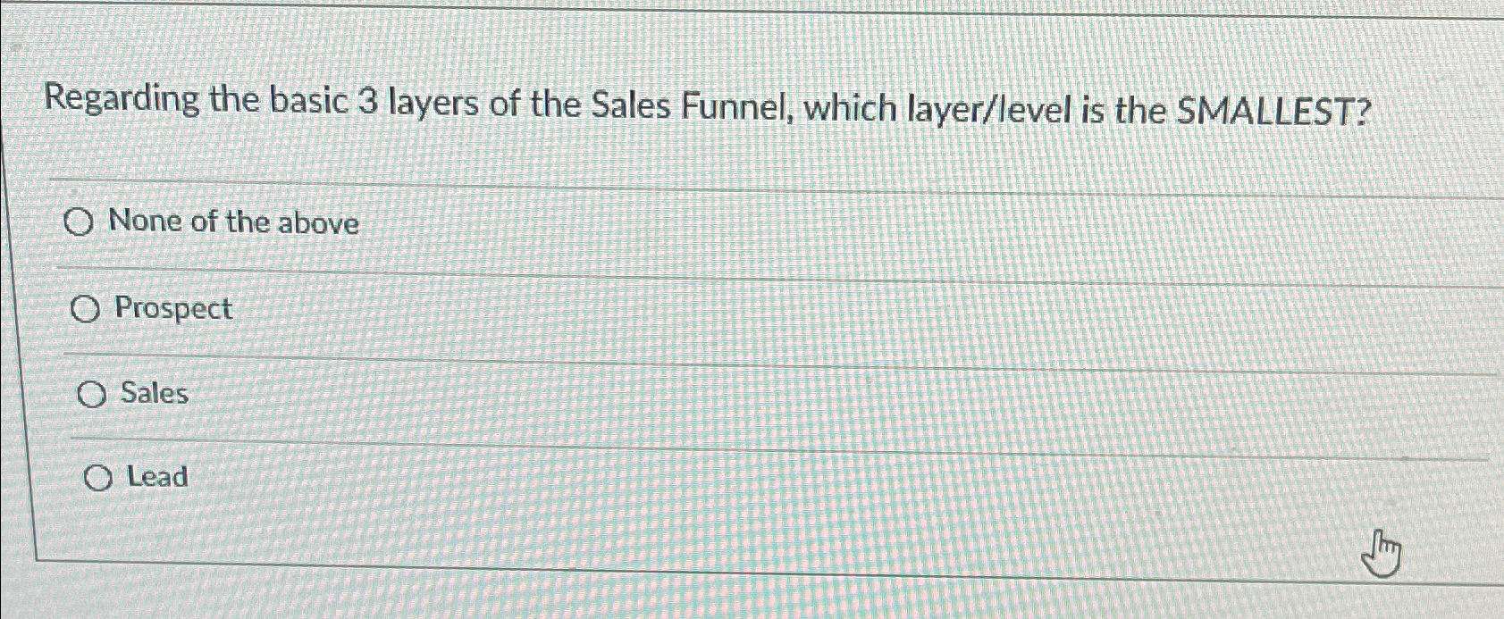 Solved Regarding the basic 3 ﻿layers of the Sales Funnel, | Chegg.com