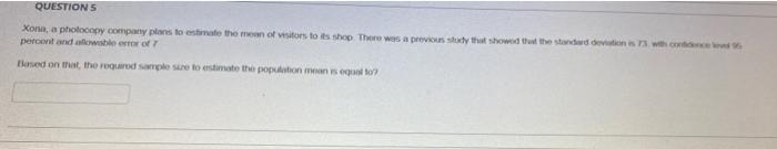 Solved QUESTIONS Xona, a photocopy company plans to estimate | Chegg.com