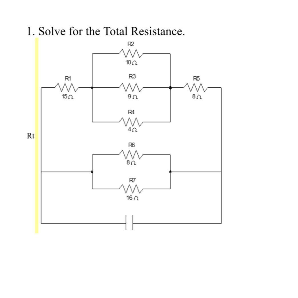Solved Solve for the Total Resistance. | Chegg.com