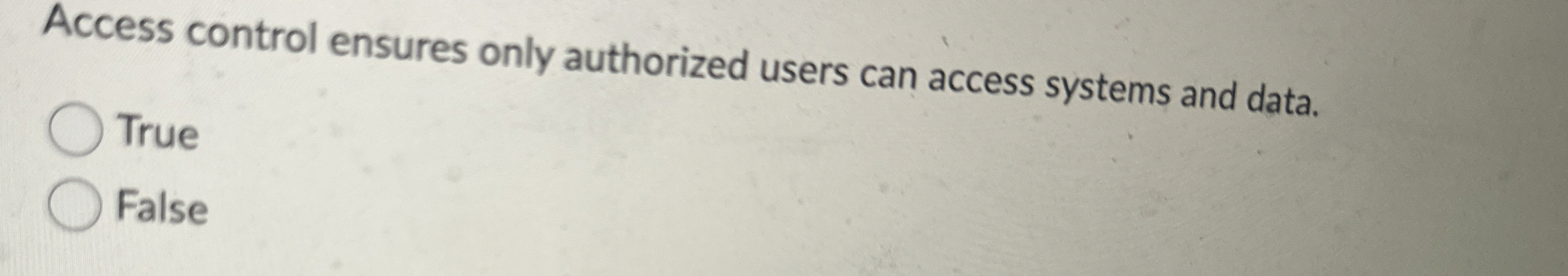 Solved Access control ensures only authorized users can