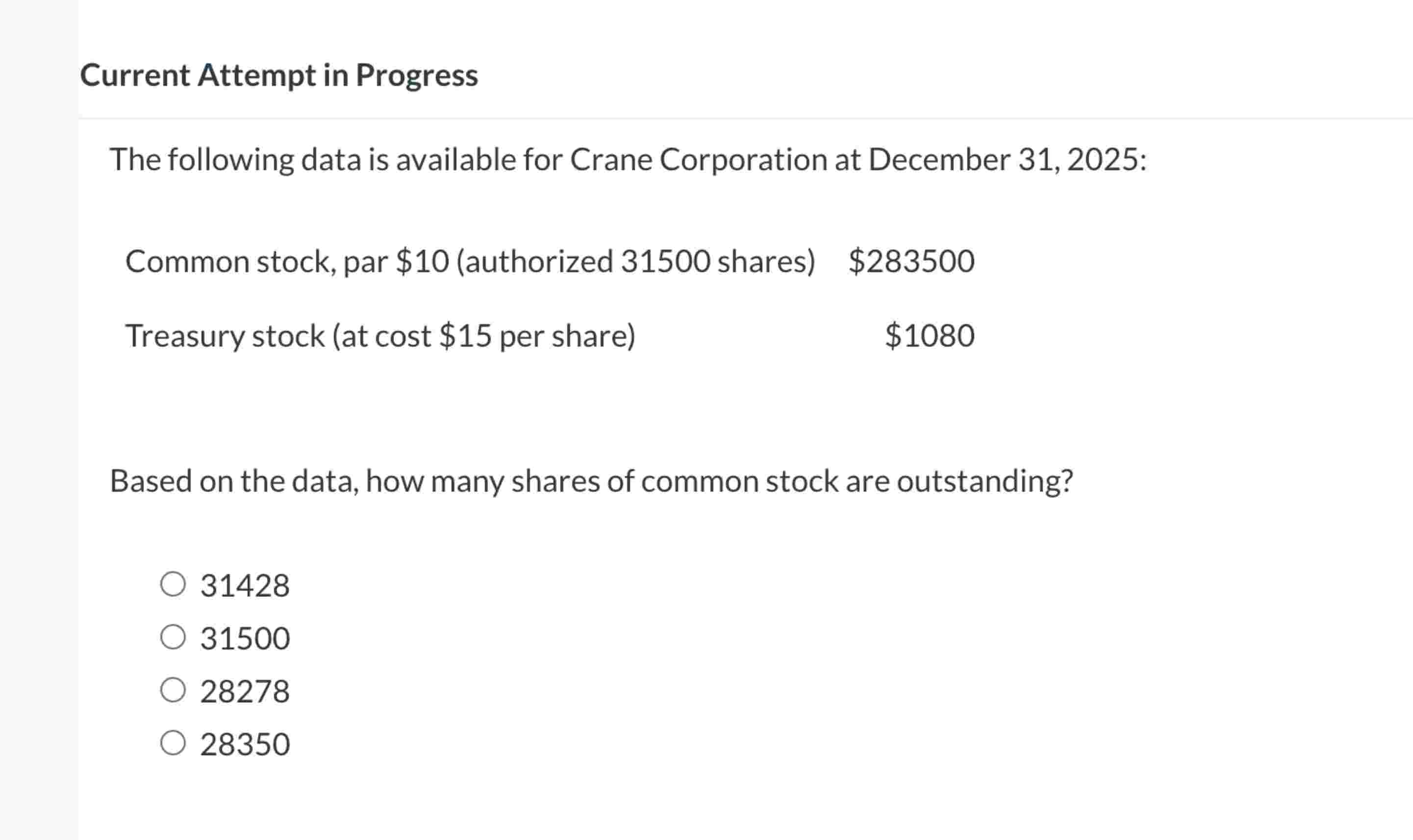 Solved Current Attempt in ProgressThe following data is | Chegg.com