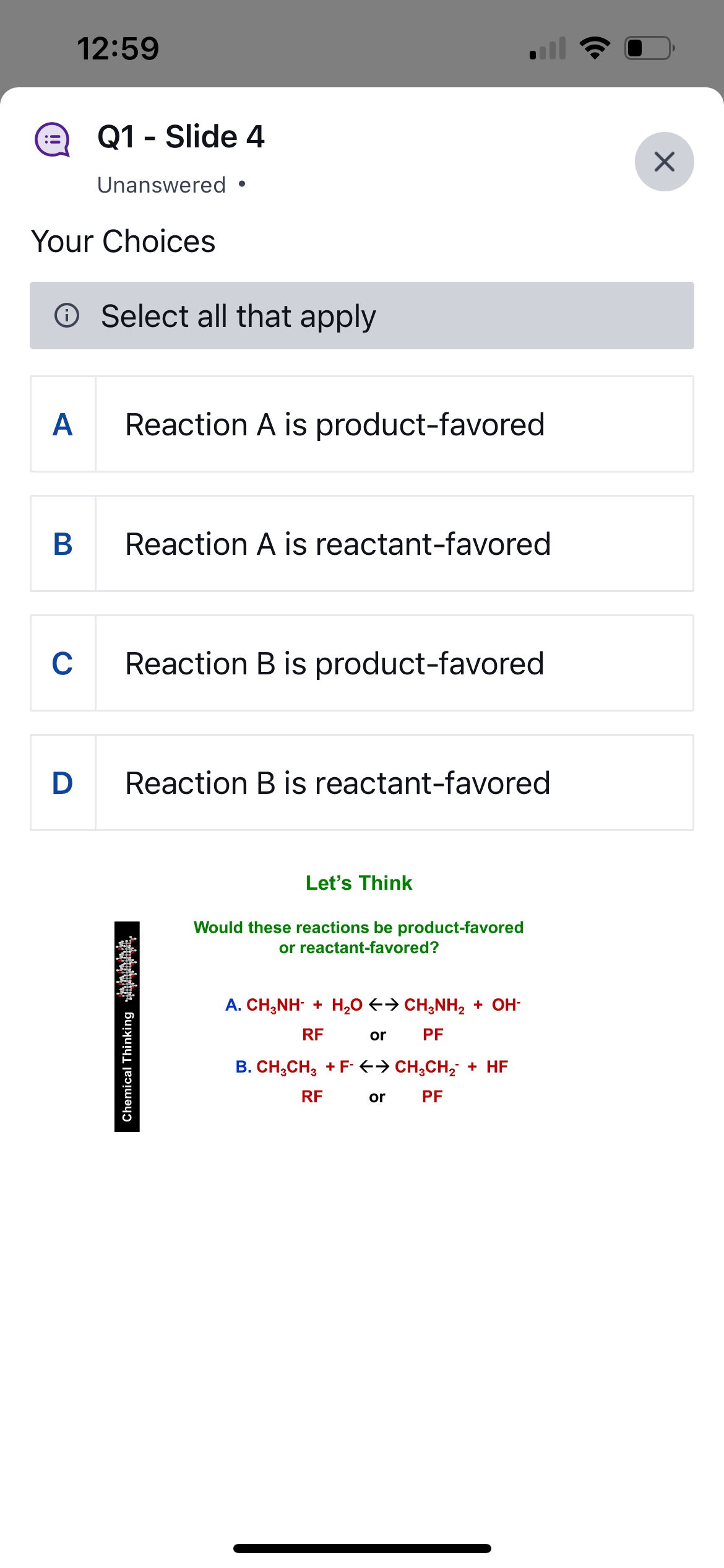 High Quality SOLUTION 12:59( ﻿Q1 - ﻿Slide 4Unanswered *Your Choices(i ...