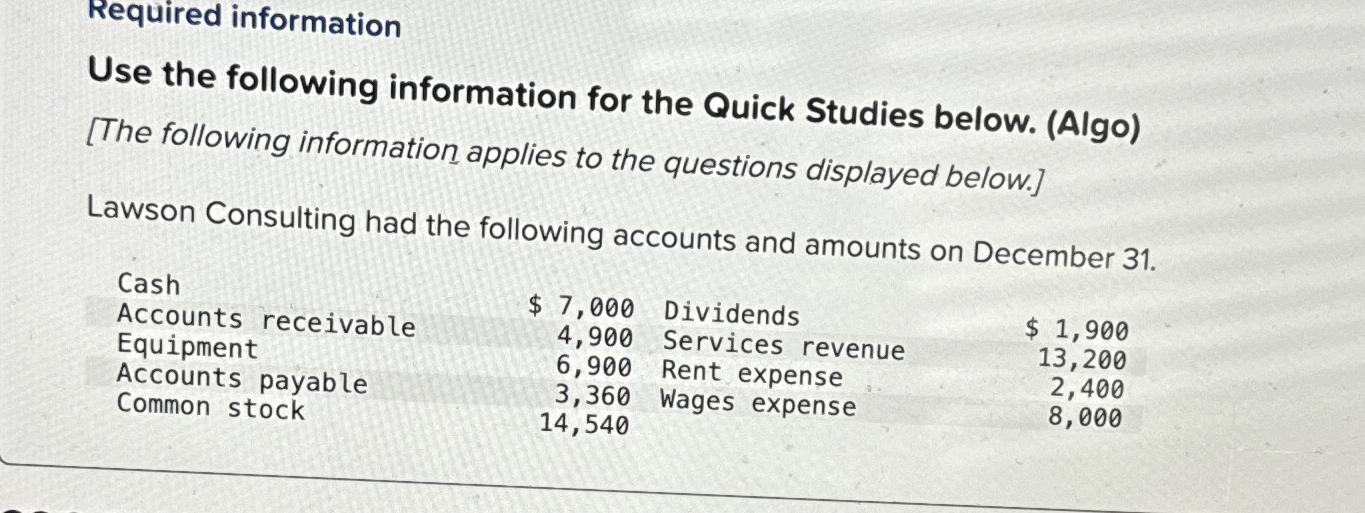 Solved Required informationUse the following information for | Chegg.com