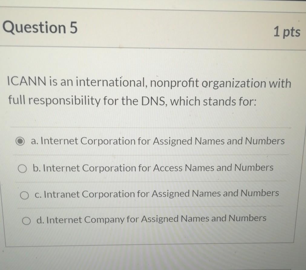 Solved D Question 1 1 pts How does the individual come to be | Chegg.com