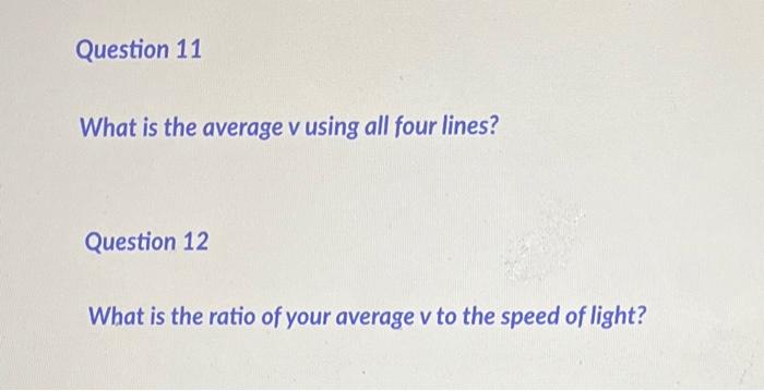 Solved What is the average v using all four lines? Question | Chegg.com