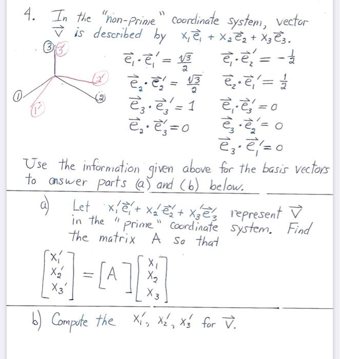 Solved 2 2 0 2 4 In The Non Prime Coordinate System Chegg Com