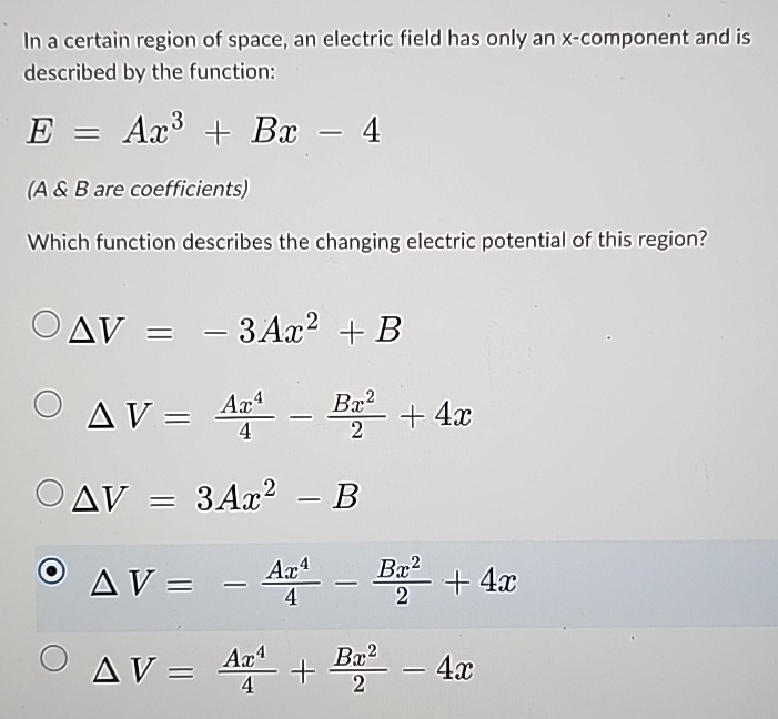 Solved In a certain region of space, an electric field has | Chegg.com