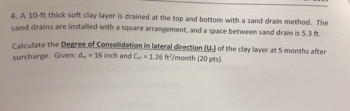 sand drain method