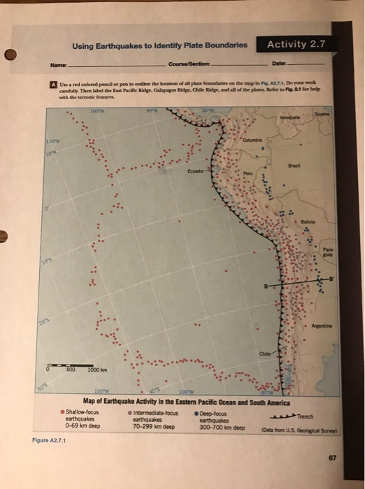 Solved Using Earthquakes to identify Plate Boundaries | Chegg.com