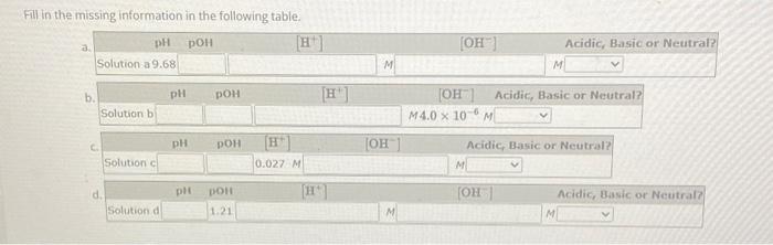 Solved Fill in the | Chegg.com