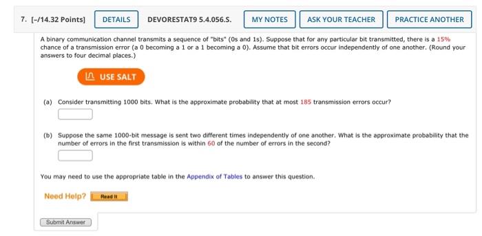 Solved A Binary Communication Channel Transmits A Sequence | Chegg.com