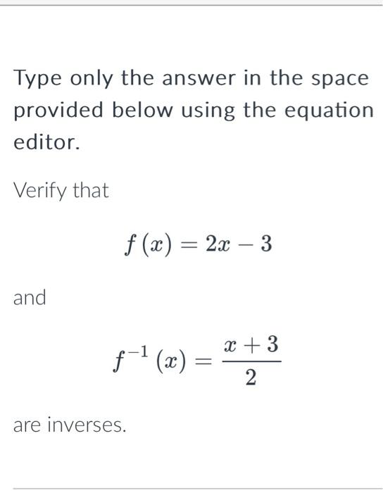 Solved Type only the answer in the space provided below | Chegg.com