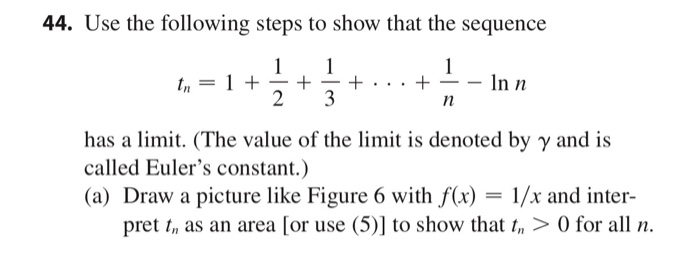 Solved 44. Use the following steps to show that the sequence | Chegg.com