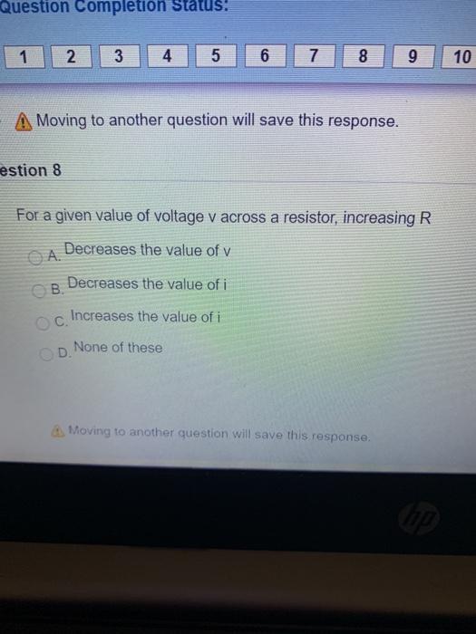 Solved Question Completion Status: 1 2 3 4 5 6 7 7 8 9 10 A | Chegg.com