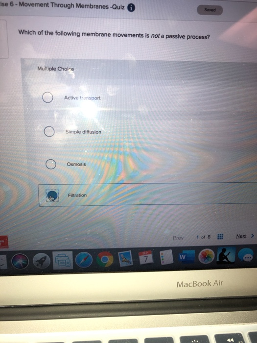 Solved Ise 6 Movement Through Membranes Quiz 6 Seved