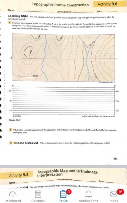 Activity 9.4 Topographic Map And Orthoimage | Chegg.com