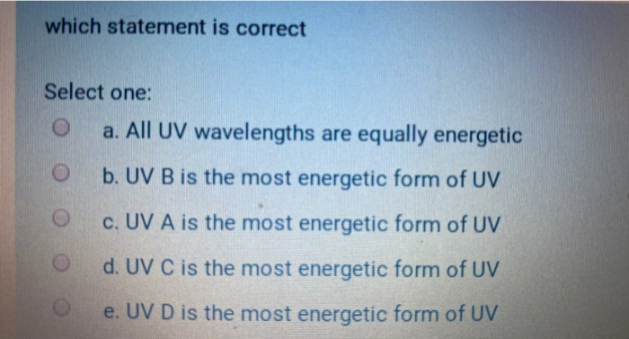 most energetic uv light