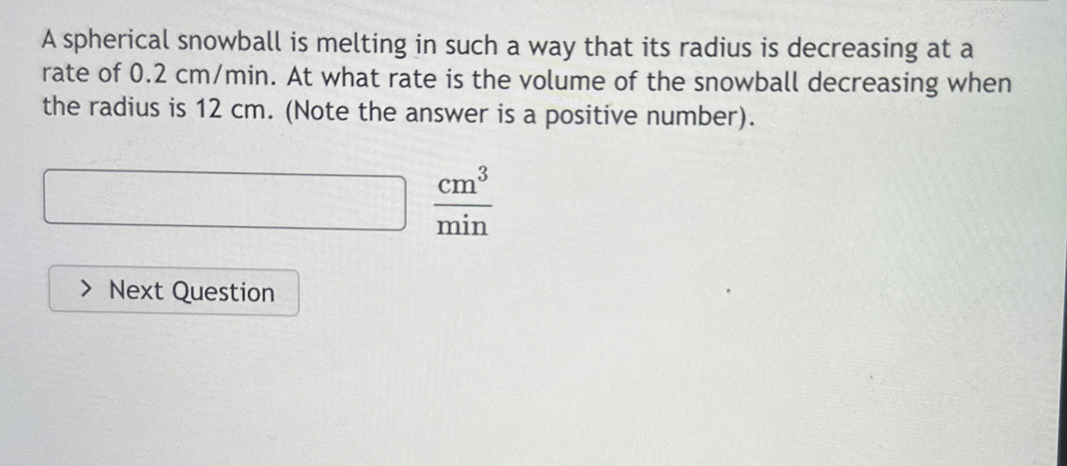 Solved A spherical snowball is melting in such a way that | Chegg.com