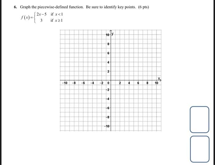 Solved 6. Graph the piecewise-defined function. Be sure to | Chegg.com