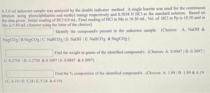 double indicator titration sample problems