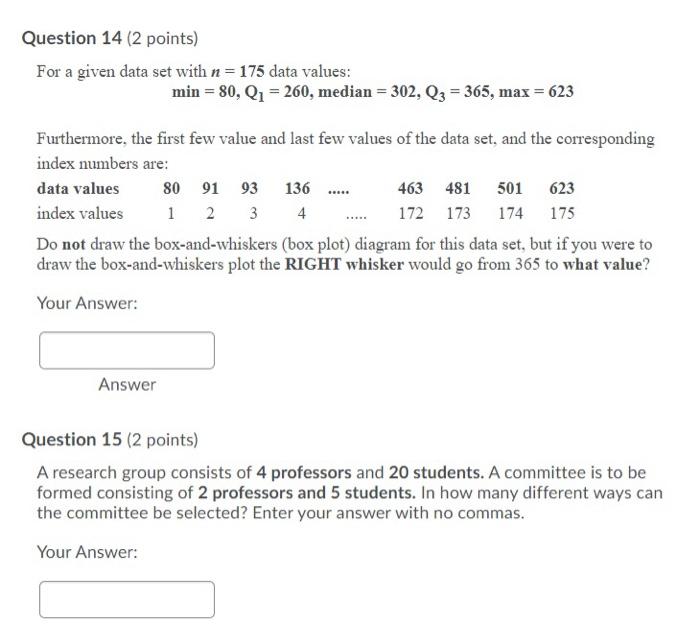 Solved Question 14 (2 points) For a given data set with n = | Chegg.com