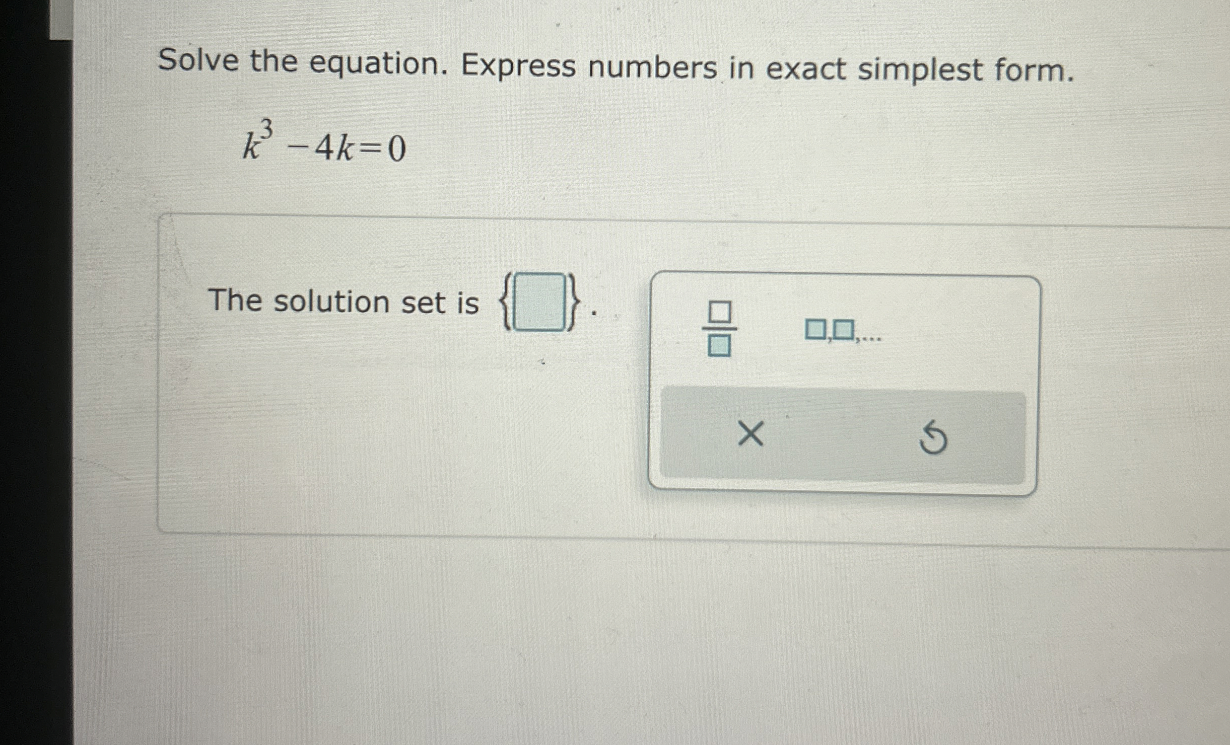 Solved Solve the equation. Express numbers in exact simplest | Chegg.com