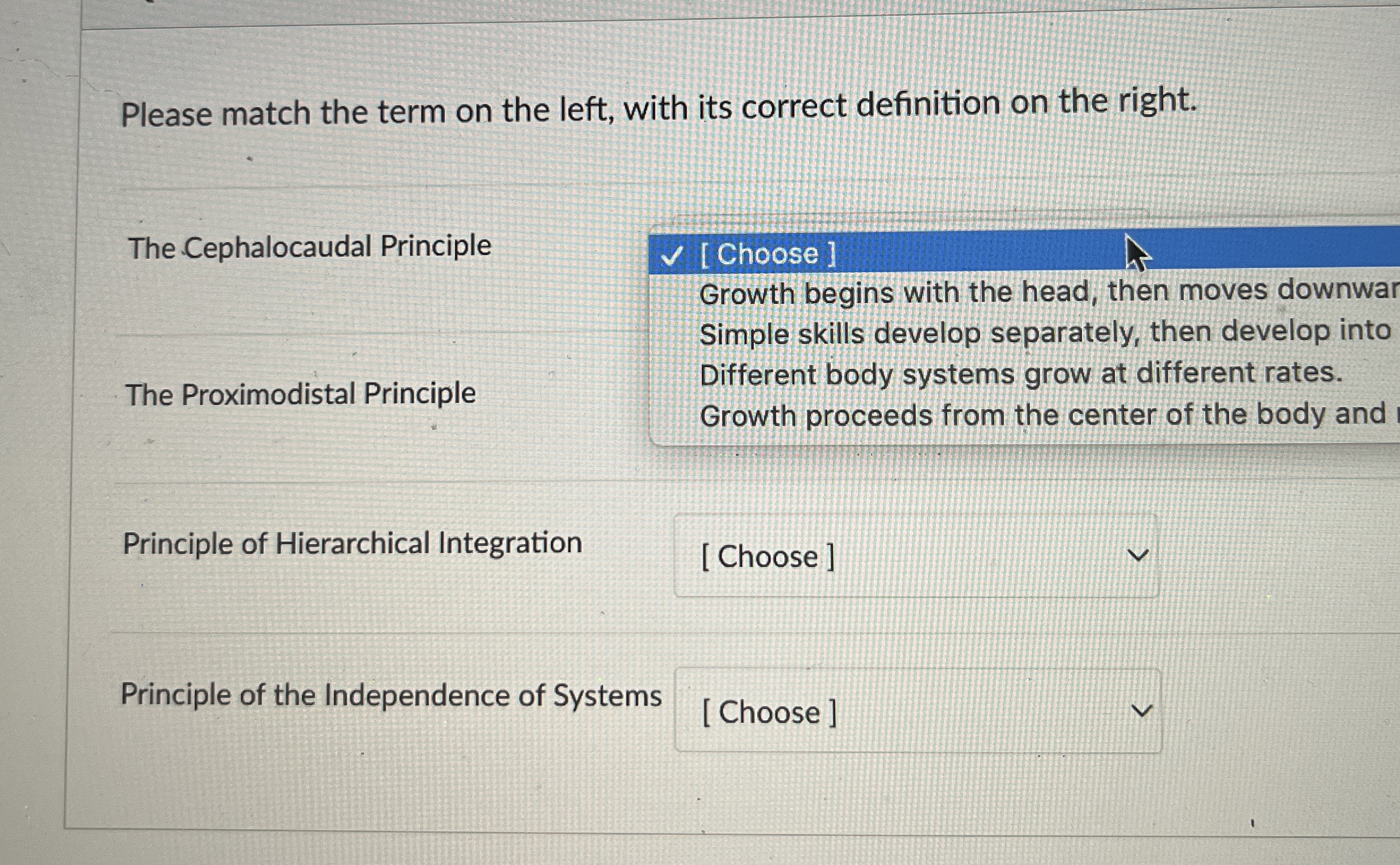 Solved Please match the term on the left, with its correct | Chegg.com