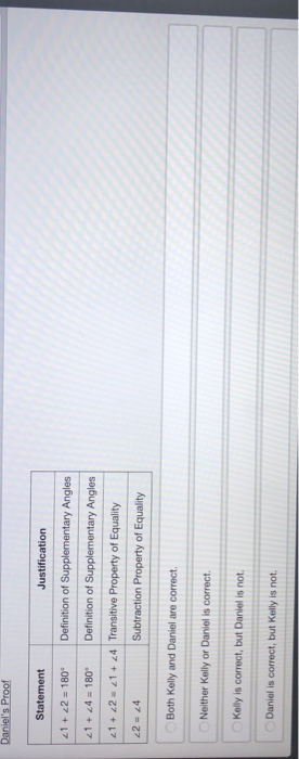 Daniels proof statement justification 21+ 22 =