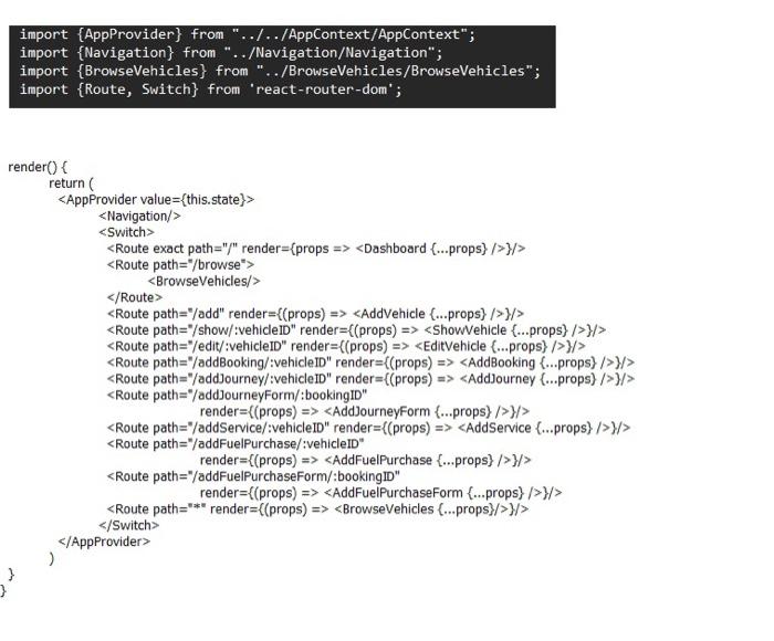 Solved ReactJS project code explanation:can you please | Chegg.com