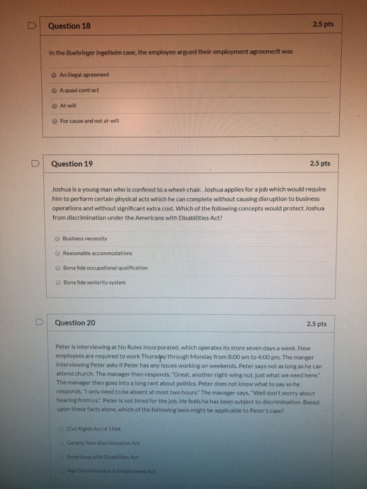 Solved Question 15 2.5 pts Which of the following statements | Chegg.com