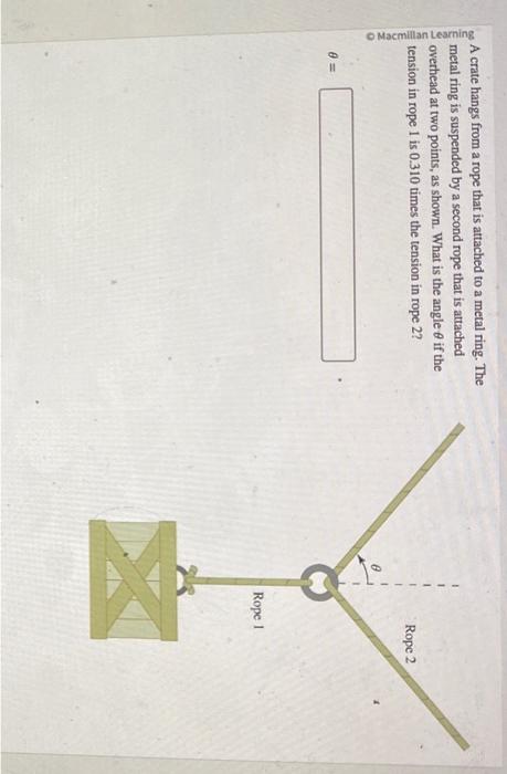 solved-a-crate-hangs-from-a-rope-that-is-attached-to-a-metal-chegg