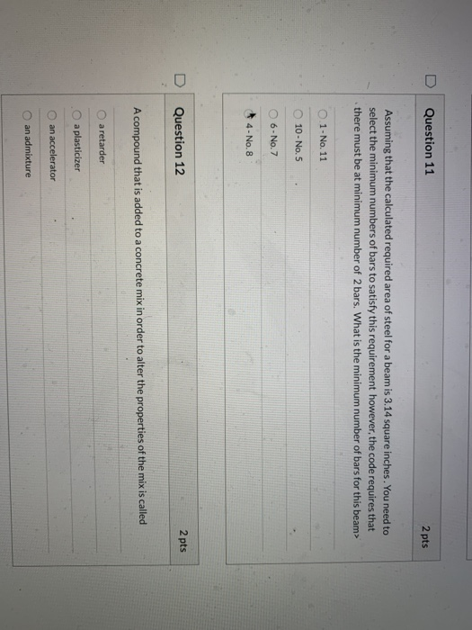 Solved Question 11 2 pts Assuming that the calculated | Chegg.com