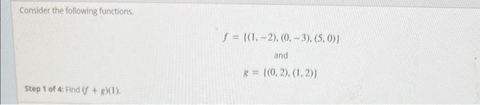 Solved Consider the following functions. | Chegg.com