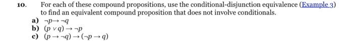 10. For each of these compound propositions, use the | Chegg.com