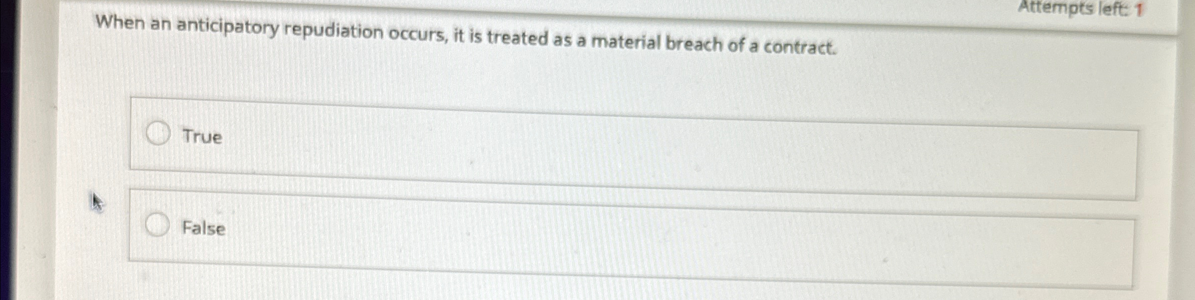 Solved When An Anticipatory Repudiation Occurs, It Is | Chegg.com