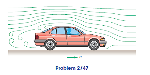 Solved: The aerodynamic resistance to motion of a car is nearly ...