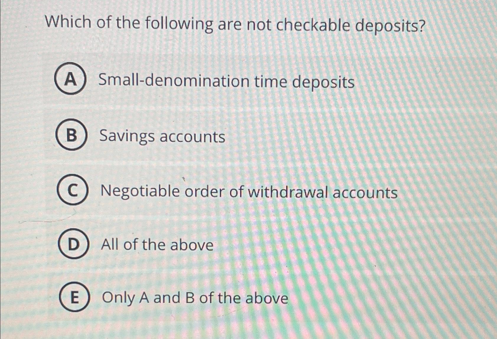 Solved Which of the following are not checkable