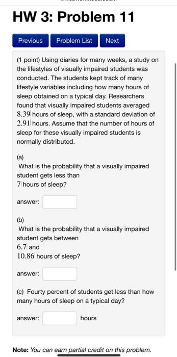 Solved HW 3: Problem 11 Previous Problem List Next (1 point) | Chegg.com