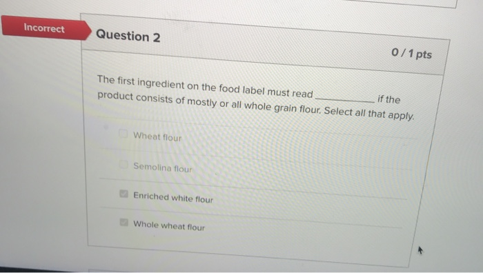 Solved Partial Question 3 0.5/1 pts Which of the following | Chegg.com