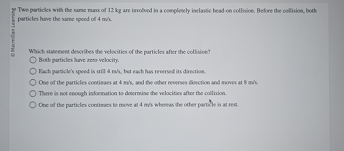 Solved Two particles with the same mass of 12 ﻿kg are | Chegg.com