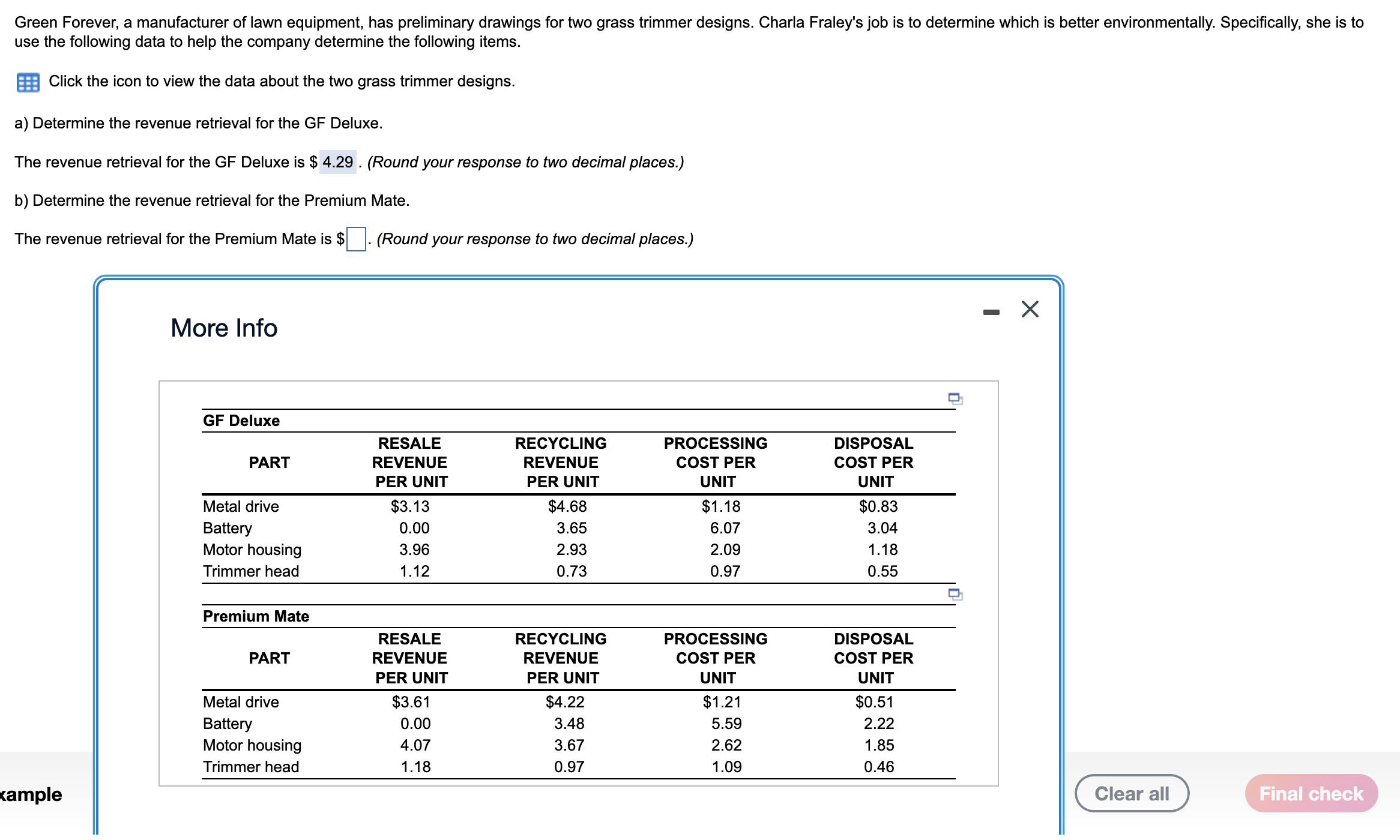 Solved use the following data to help the company determine | Chegg.com